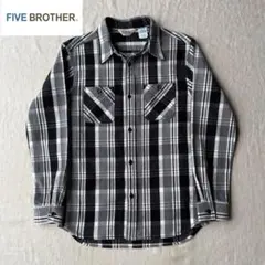 FIVE BROTHER ファイブブラザー ヘビーフランネル BLACK Lのサムネイル