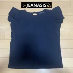 JEANASIS ジーナシス フリルスリーブ Tシャツ ブラックのサムネイル
