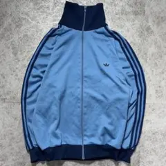 old adidas ヴィンテージ デサント製 トラックジャケット ブルー 7号