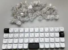 キーキャップ キースイッチ セット 47個 オーソリニア シャインスルー 赤軸