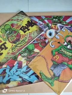 Rat Fink ブリキ看板 4枚セット インテリア