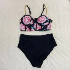 フラワープリント セパレート水着