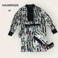 MAGNIFIQUE 総柄シャツセットアップ Mサイズ モード アート 個性派