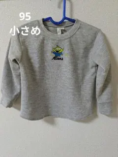 【10/22値下げ】リトルグリーンメン　ワッフル生地長袖Tシャツ