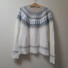 【OLIVE des OLIVE】 ノルディック柄長袖セーター