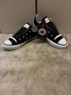 極美品CONVERSE ALL STAR グリッター ブラック 黒 23 ラメ