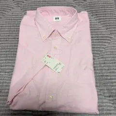 メンズ　ユニクロ　Lサイズ　ボタンダウン半袖シャツ　タグ付新品
