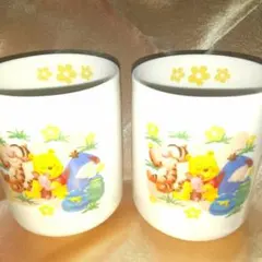 ディズニーリゾート❤️超希少☆昭和レトロな　プーさん湯呑み茶碗２個セット❤️