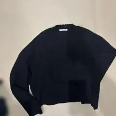 crie conforto 黒 クロップドニットセーター