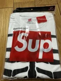 Hanes Supreme bones サーマルクルー S/M