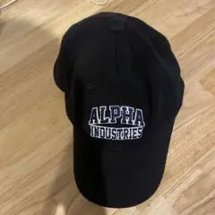 ALPHA黒キャップ帽子57~59cm