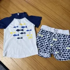 GAP 魚プリント ラッシュガード 水着セット