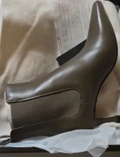 新品 定価約9万円 ペリーコ サイドゴア ショート ブーツ22.5cm ブラウン