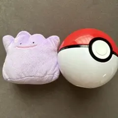 ぬいぐるみバッジ INモンスターボールケース メタモン