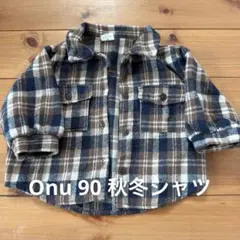 onu チェック柄シャツ XS (2-3y)