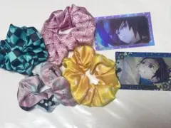 鬼滅の刃　炭治郎　禰豆子　善逸　胡蝶　シュシュ 　【おまけ付き】