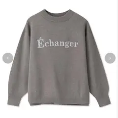 しまむら yumi ラメロゴニット　L 中灰