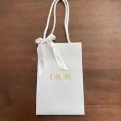 Dior ホワイト紙袋 リボン付き