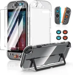 Switch 2 保護キット ガラスフィルム クリアケース セット キャップ