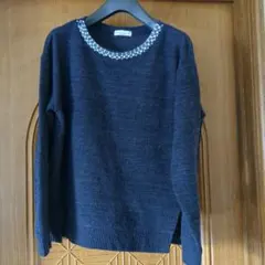 アースミュージック＆エコロジー セーター フリーサイズ 紺