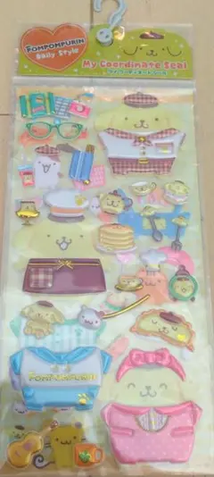 マイコーディネートシール　ポムポムプリン　サンリオ 着せ替えシール　正規品