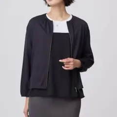 【新品】 J.PRESS 【接触冷感・洗える】シアー ブルゾン M ネイビーのサムネイル