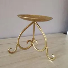 アイアン キャンドルスタンド ゴールド ハート アンティーク調