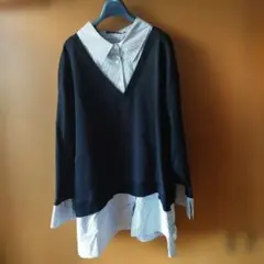 ☆最終お値下げ中☆　a.no.ne.ne レイヤード長袖トップス