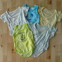 肌着 半袖 タンクトップ ロンパース 5枚セット 70