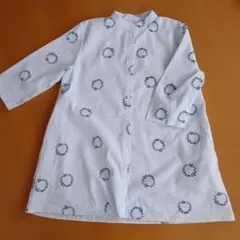 花模様シャツチュニック M-Lサイズ