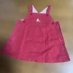 familiar 赤いジャンバースカート 90cm