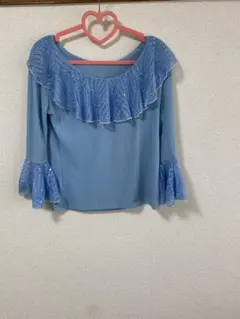 水色フリルオフショルダーセットのサムネイル