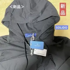 ＜新品＞ソリードブラック高級パーカー Solido 別注モデル 定番 超度詰天竺のサムネイル