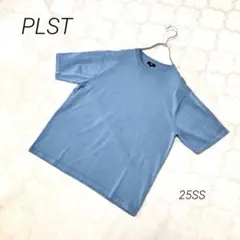 【美品2025年モデル】PLST プラステ サマーニット M ブルー レーヨン混のサムネイル