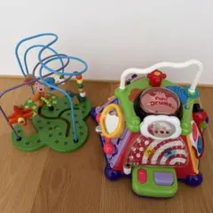 出品は7/8まで！　知育玩具セット ビーズコースター アクティビティキューブのサムネイル