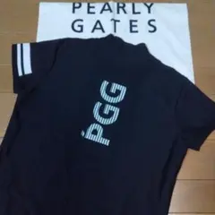 ⭐訳あり美品⭐PEARLYGATES⭐PGG⭐デカロゴ ⭐半袖モック⭐濃紺⭐M⭐
