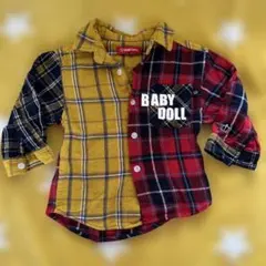 BABY DOLL チェック柄長袖シャツ 90サイズ