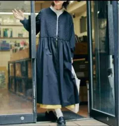 【スタディオクリップ】kazumiさんコラボ レイヤード風シャツワンピ