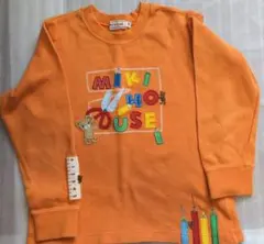 ミキハウス 長袖Tシャツ オレンジ 110cm キッズ