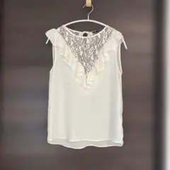 ザラ　ZARA ノースリーブ　ブラウス　レース