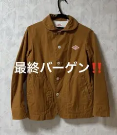ダントン　カバーオール ジャケット コットン 丸襟 カーキ　サイズ３４