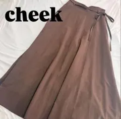【美品】cheek フレアスカート きれいめ ブラウンのサムネイル
