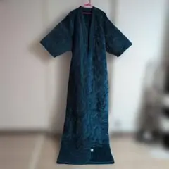 値下かいまき着る毛布 200cm ブルー