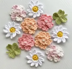 手編み かぎ針編み レース編み モチーフ 紫陽花 ハンドメイド