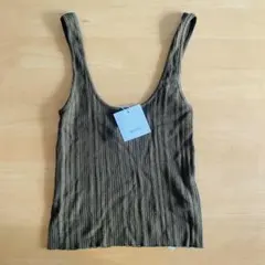 【新品・未使用・タグ付き】Bershka ベルシュカ リブ キャミソール Sのサムネイル