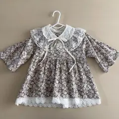 Aosta 花柄 七分袖ワンピース