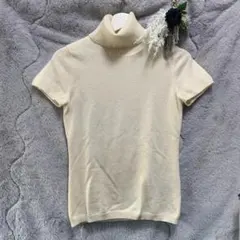 【UNIQLO】ユニクロ　カシミヤ100%　タートルネックニット　セーター　白S