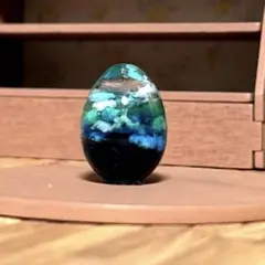 ハンドメイド レジン製 オブジェ 卵型　雲レジン