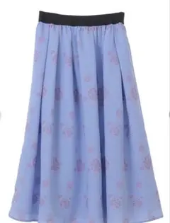【新品】31 Sonsde mode♡ レディースミドル丈スカート♡ブルー♡花柄のサムネイル