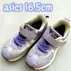 asics アシックス スニーカー 16.5cm ラベンダー 紫 マジックテープのサムネイル